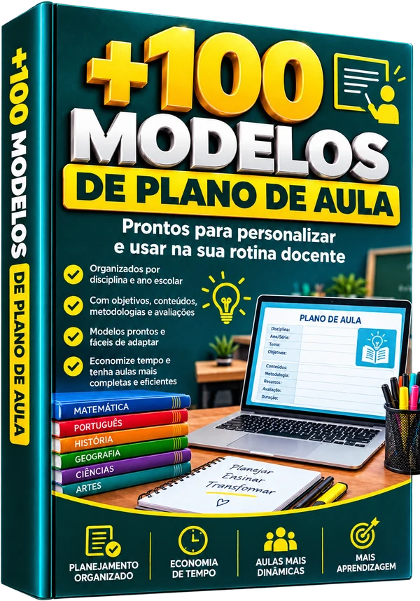Capa do bônus +100 modelos de plano de aula